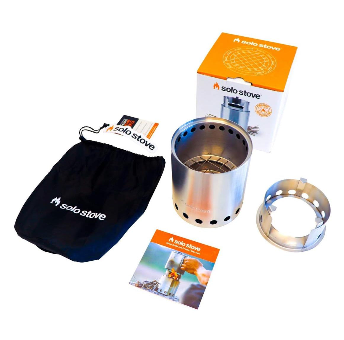 solo stove lite camping stove with accessories and packaging contents  