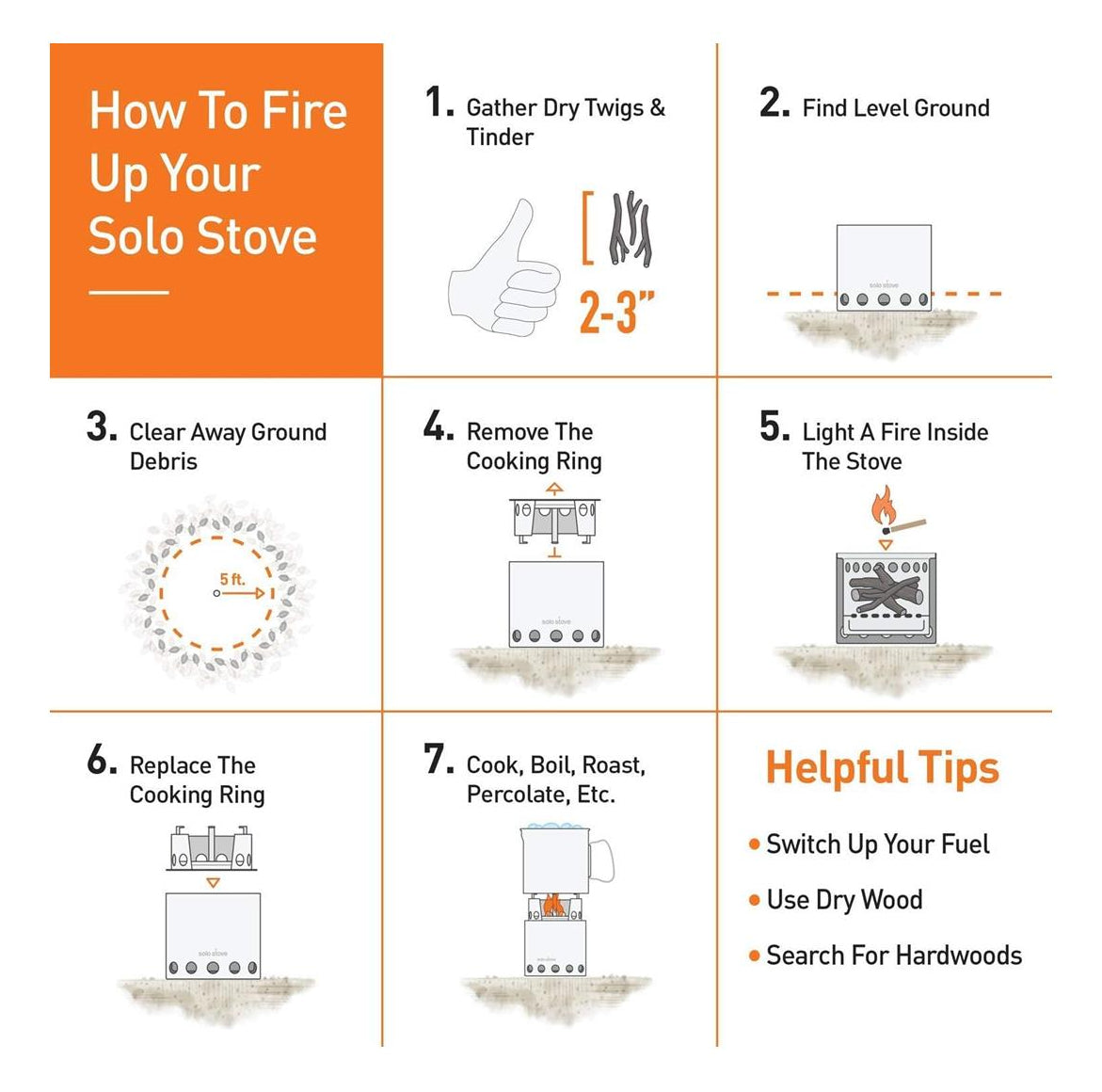 solo stove lite airflow system diagram showing efficient wood burning design