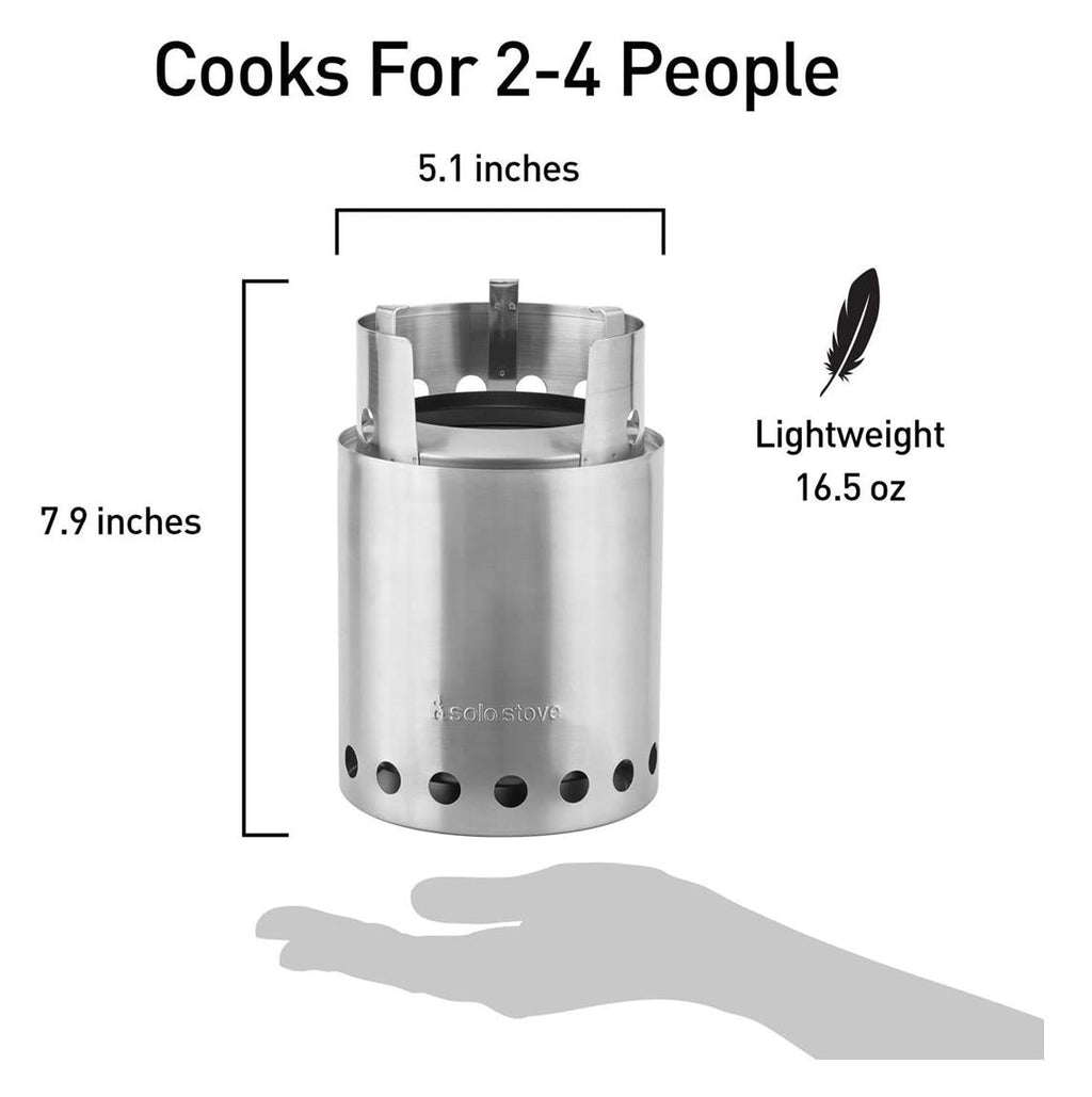 solo stove lite cooking capacity for 2 to 4 people camping stove use