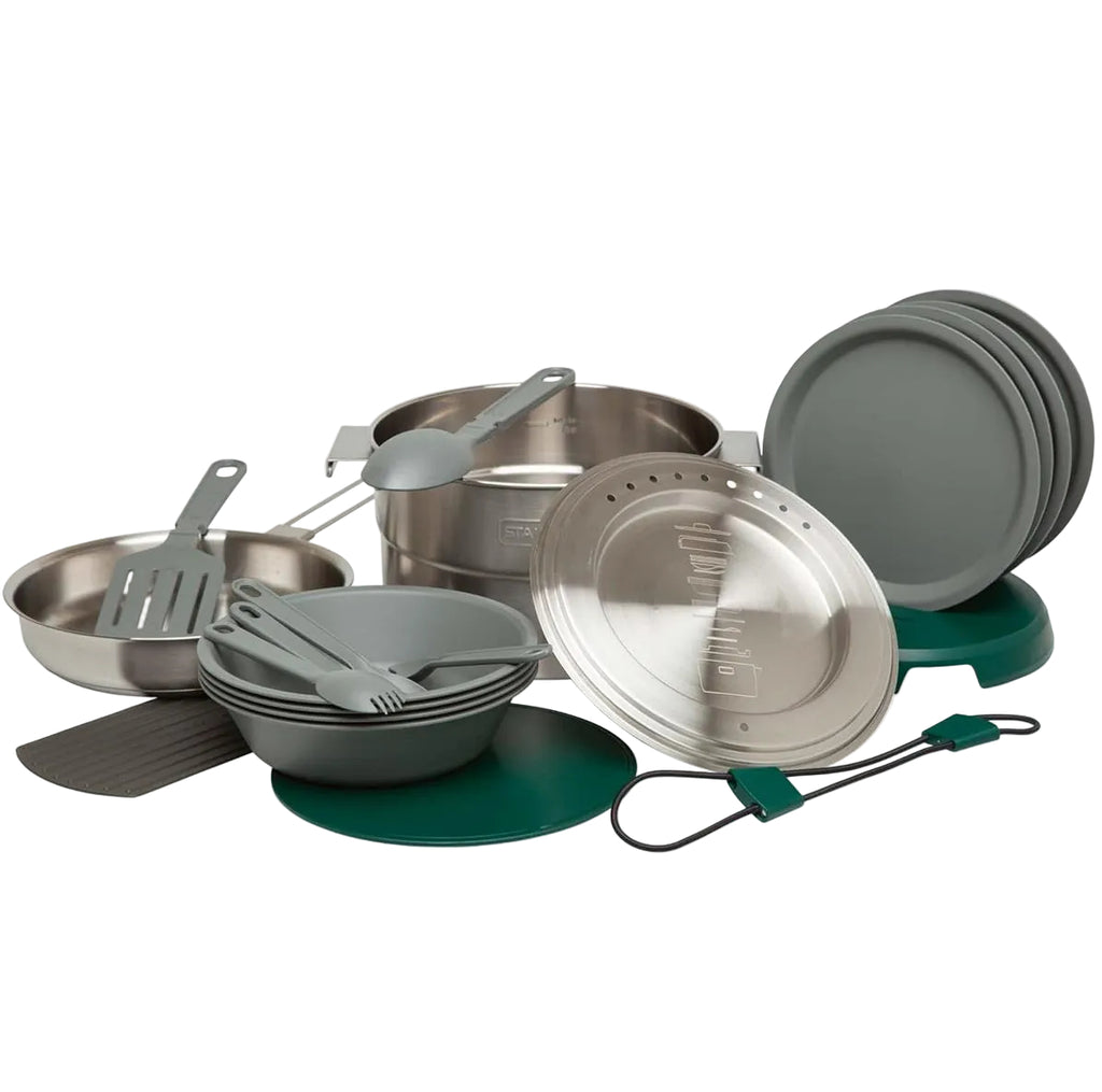 stanley adventure base camp cook set 3.5l 11 piece camping cookware set full kit