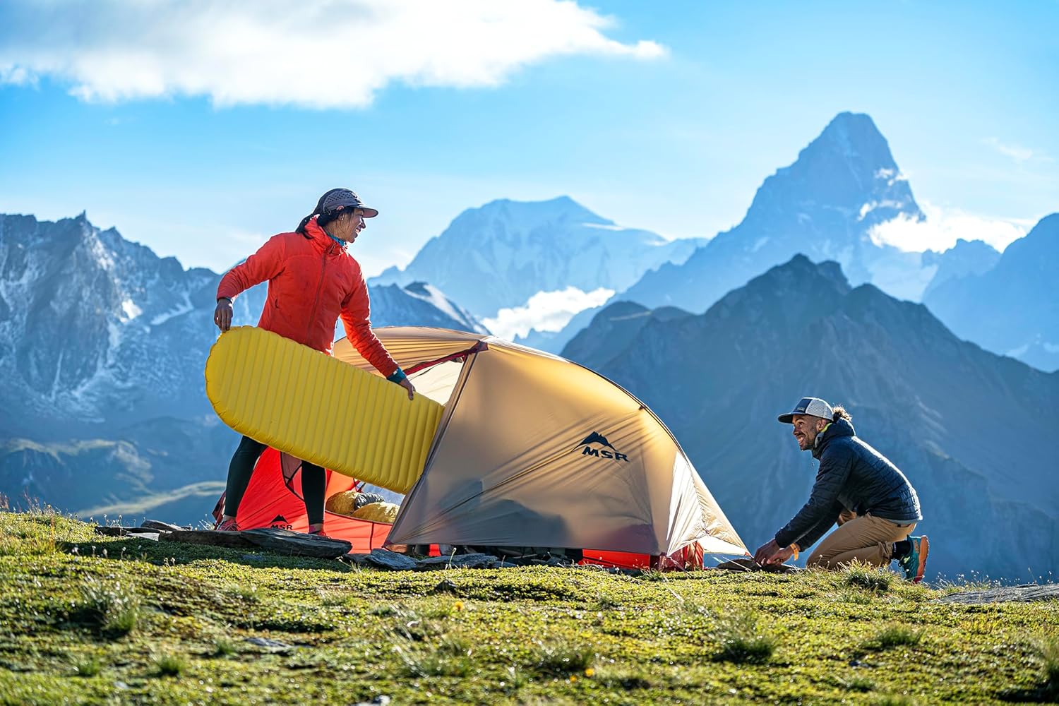 Therm-a-Rest NeoAir XLite NXT sleeping pad used inside a lightweight backpacking tent