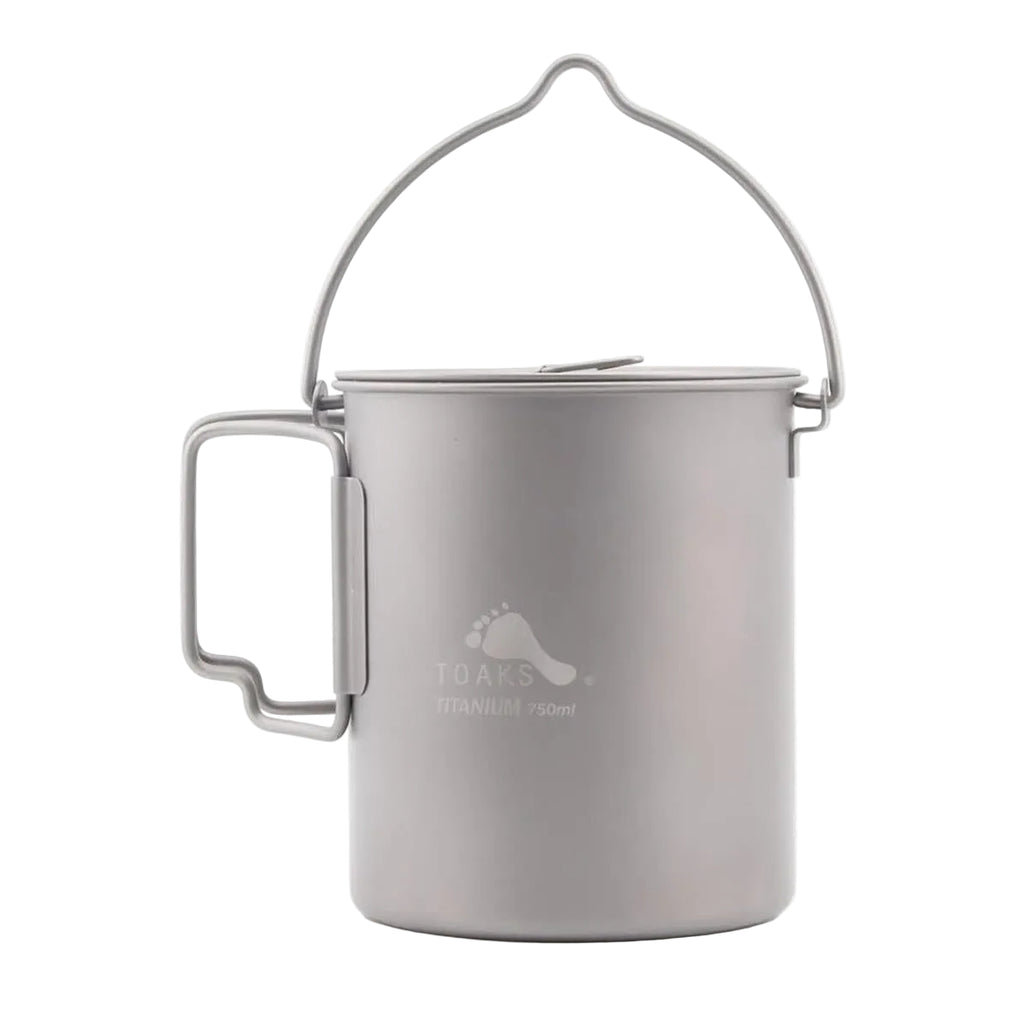 toaks titanium 750ml camping pot with bail handle ultralight backpacking cook pot