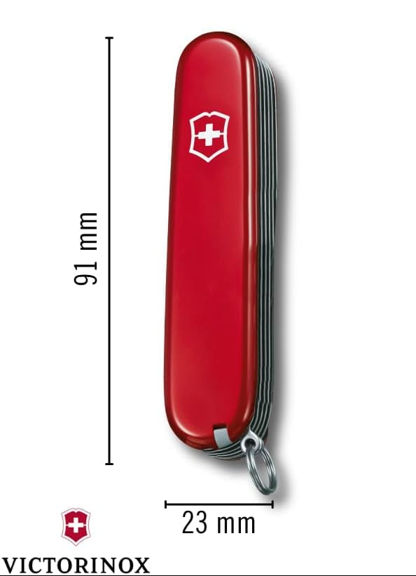 Victorinox Ranger Swiss knife size and dimensions shown with blade open

