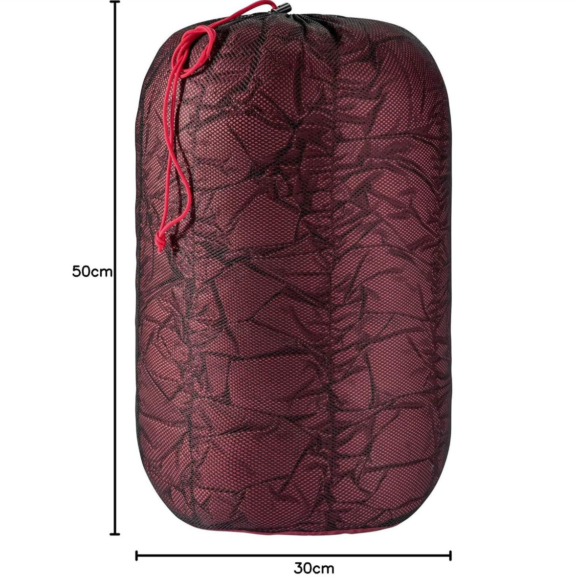 Y by Nordisk Oscar -10°C mummy sleeping bag size and dimension diagram